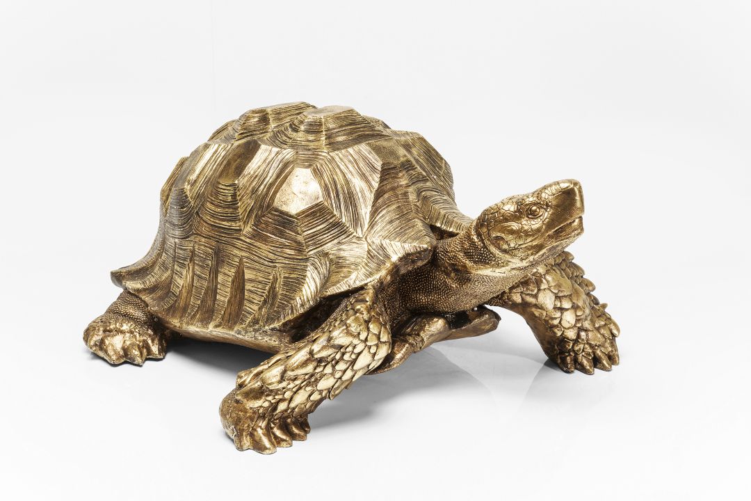 KARE Deko Figur Turtle Gold Groß 30142