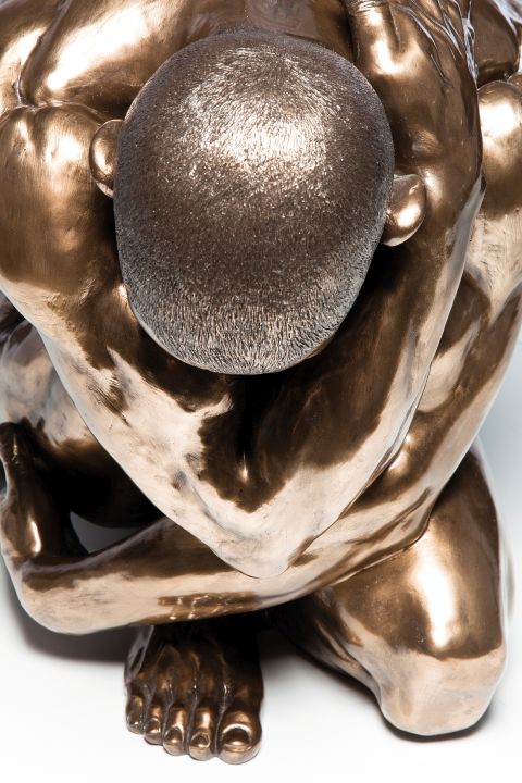 KARE Deko Figur Nude Man Hug Bronze 34731