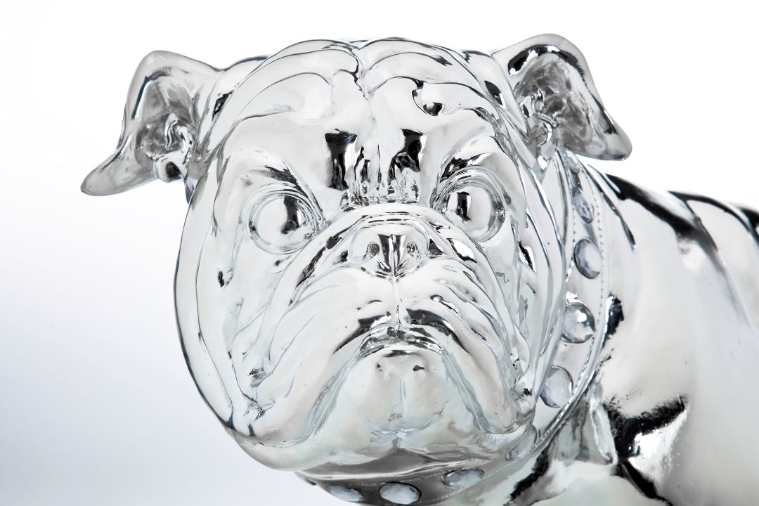 KARE Deko Figur Bulldogge Silver 33060