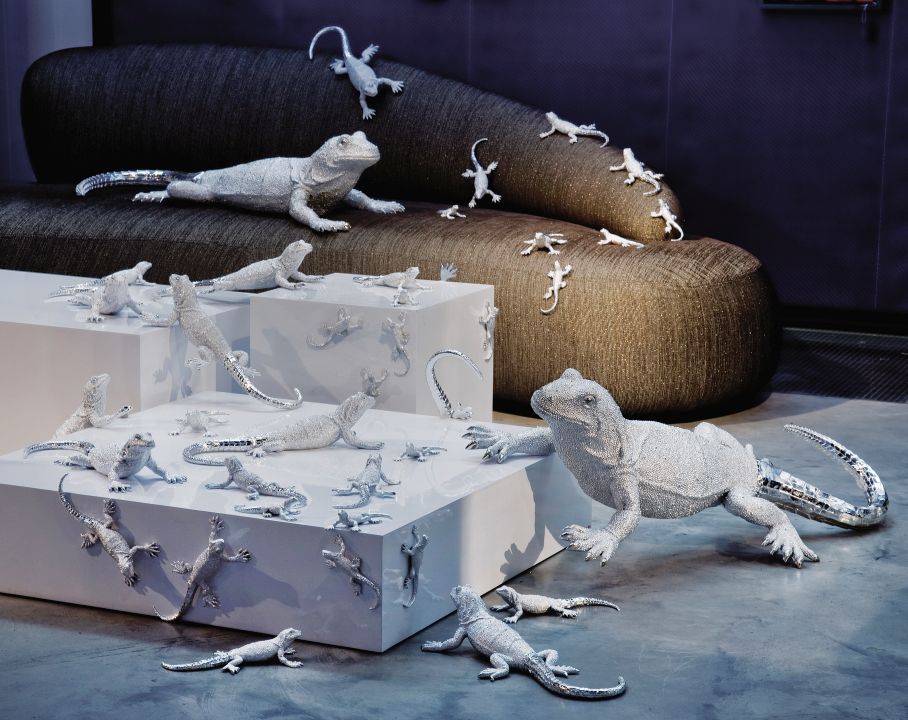 KARE Deko Figur Lizard Silver 30585