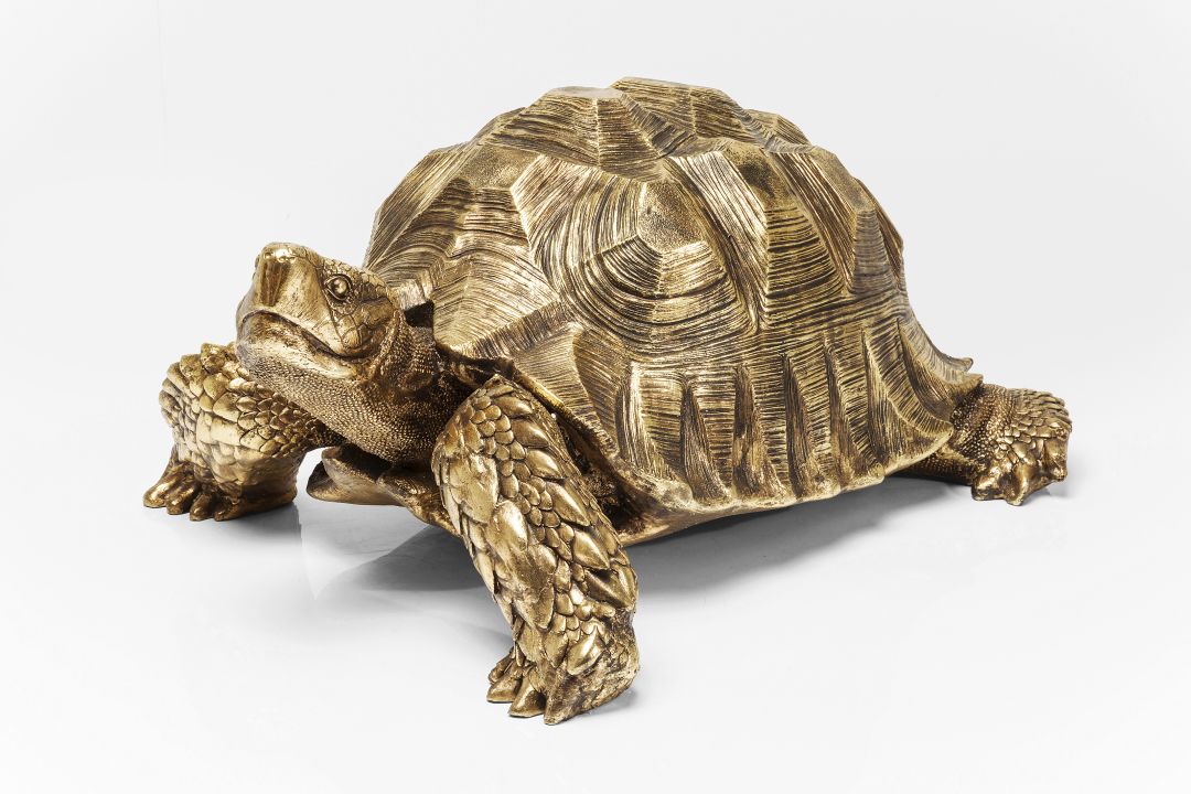 KARE Deko Figur Turtle Gold Groß 30142